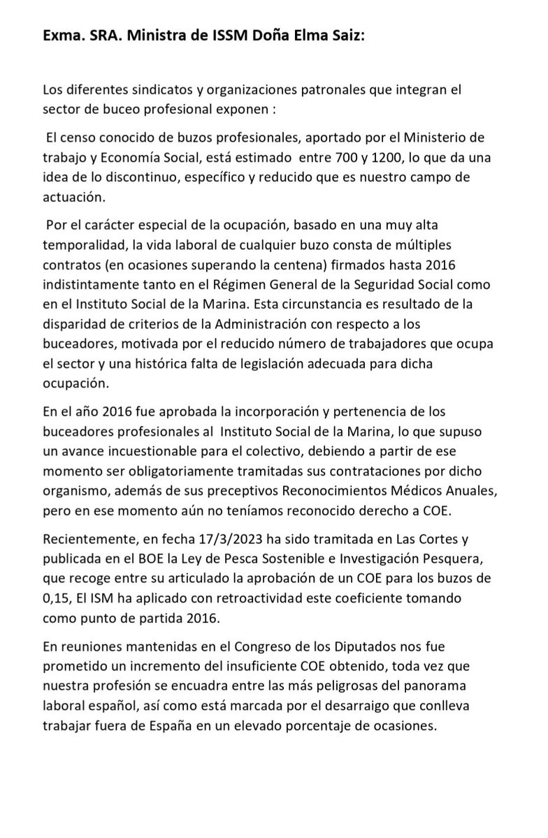 Commonsense060's tweet photo. Nos ignoran, y eso se traduce en bajas, incapacidades y fallecidos sin que el estamento oficial que debiera protegernos como trabajadores de alto riesgo haga nada en nuestro favor.
Comparto el documento enviado: https://t.co/JyG6mbIEXy