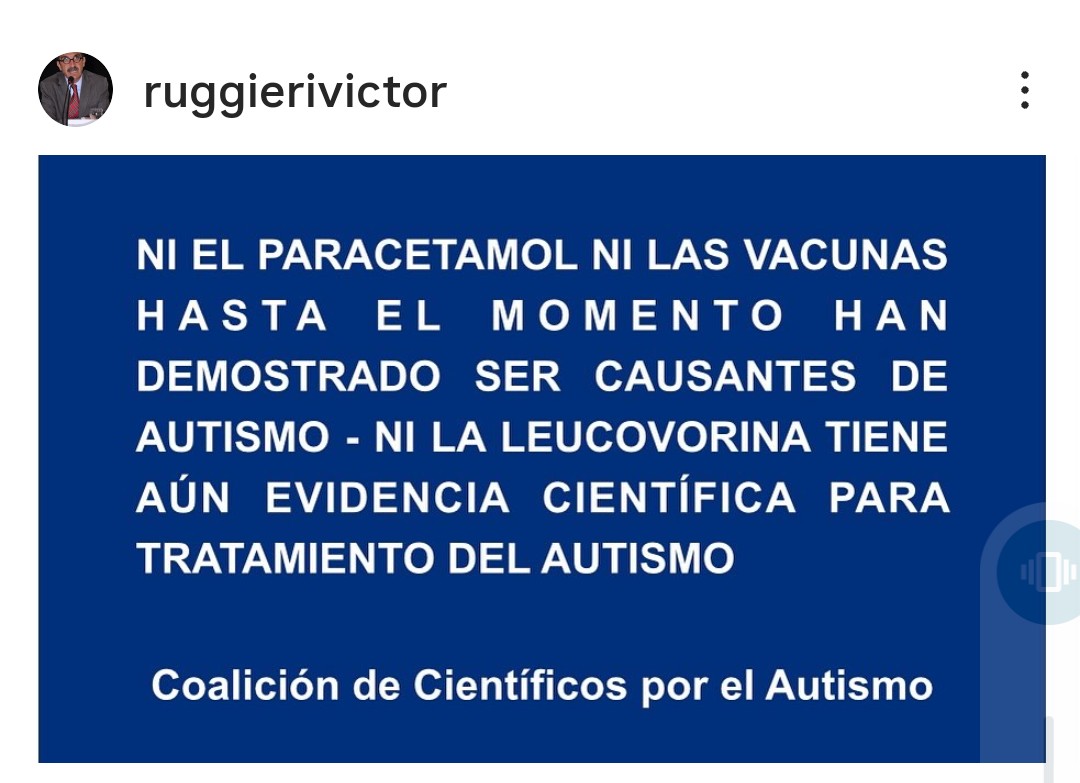 El paracetamol en el banquillo de los acusados por el presidente Trump, como responsable del aumento de casos de autismo.  Por favor escuchemos a los profesionales de la salud, no generemos incertidumbre en las familias.
#paracetamol
#TYLENOL 
#Autism 
#autismo
#Trump