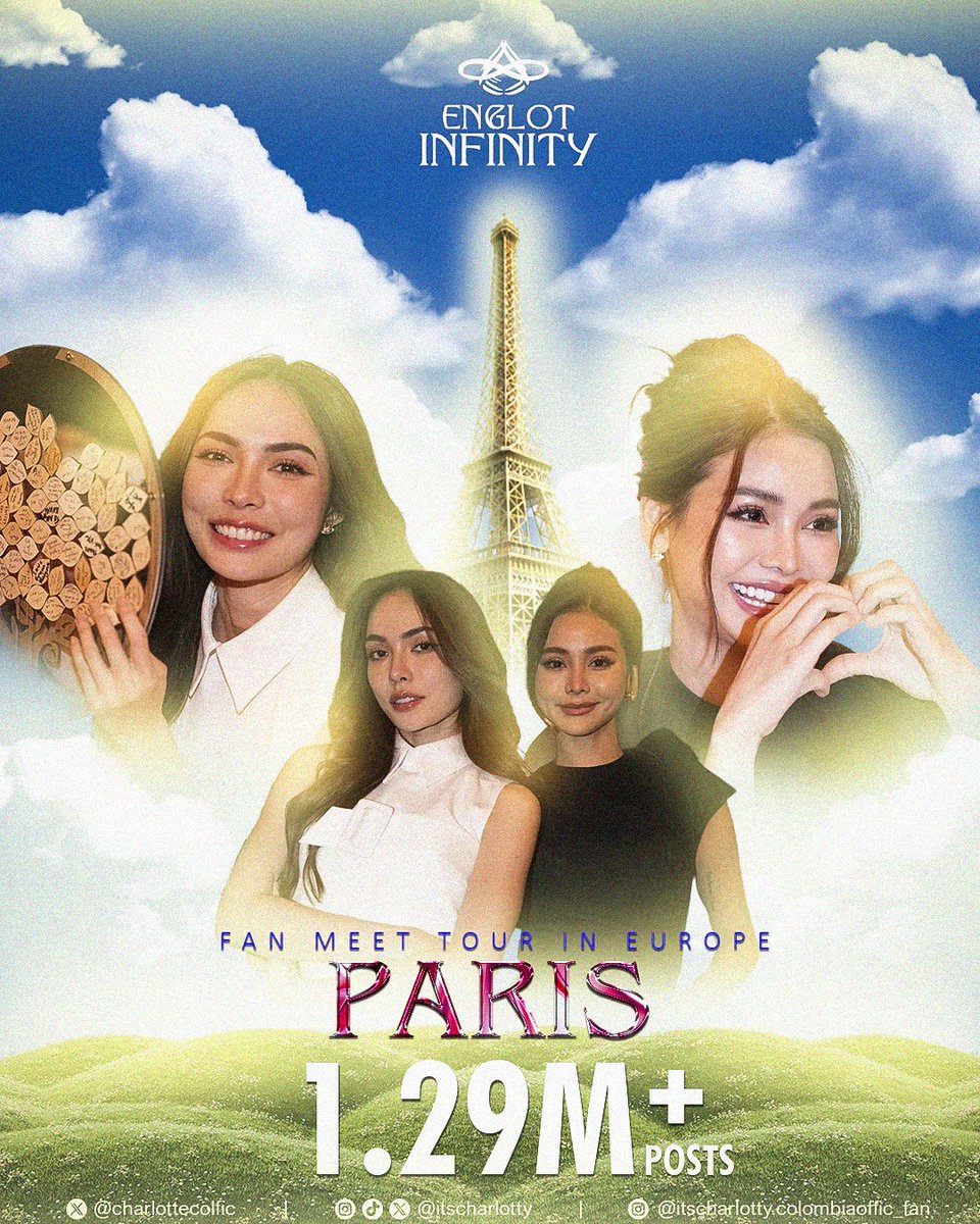 charlottecolfic's tweet image. 🇪🇸🇨🇵🇬🇧

𝕏: 13 Sep 2025
#️⃣: #1stFanmeetENGLOTinBarcelona 
Total: 1.08M+ Post

𝕏: 17 Sep 2025
#️⃣: #1stDinnerWithENGLOTinParis 
Total: 1.29M+ Post

𝕏: 20 - 21 Sep 2025
#️⃣: #1stFanmeetENGLOTinLondon 
Total: 1.1M+ Post

@itscharlotty
#ชาล็อตออสติน 
#ENGLOTinfinityTourinEUROPE25