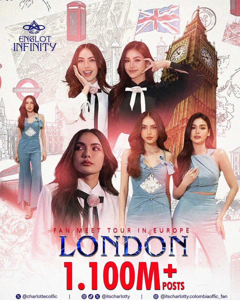charlottecolfic's tweet image. 🇪🇸🇨🇵🇬🇧

𝕏: 13 Sep 2025
#️⃣: #1stFanmeetENGLOTinBarcelona 
Total: 1.08M+ Post

𝕏: 17 Sep 2025
#️⃣: #1stDinnerWithENGLOTinParis 
Total: 1.29M+ Post

𝕏: 20 - 21 Sep 2025
#️⃣: #1stFanmeetENGLOTinLondon 
Total: 1.1M+ Post

@itscharlotty
#ชาล็อตออสติน 
#ENGLOTinfinityTourinEUROPE25