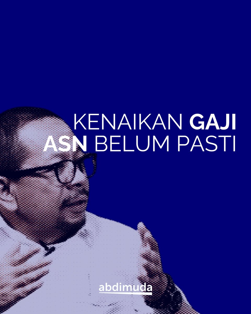 abdimuda_id's tweet image. Kabar terkini: Mr.Q menyatakan bahwa kenaikan gaji ASN tahun ini belum dapat dikonfirmasi. Apa harapan kalian sebagai ASN? Share di kolom komentar!

#asn #pns
