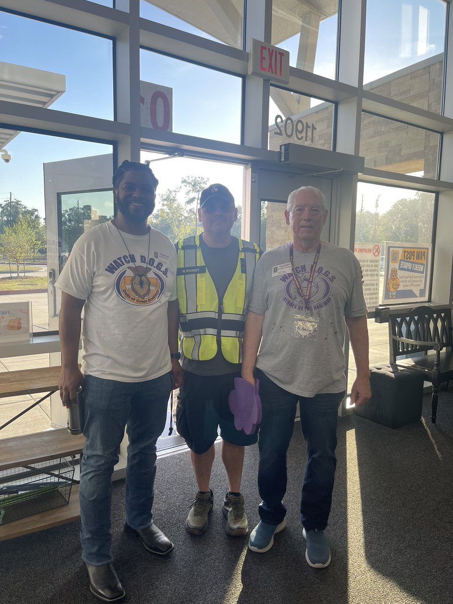 We have the most amazing watchdogs! Thank you for taking the time to help keep our students safe!  Thank you Mr. Wright, Mr. Moore and Mr. Anderson! <a href="/HumbleISD_GE/">Groves Elementary</a> <a href="/HumbleISD/">Humble ISD</a>