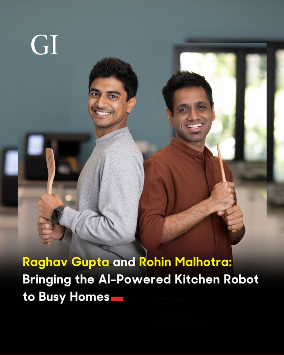 theglobalindian's tweet photo. Two Founders, One Smart Chef: Raghav Gupta and Rohin Malhotra’s AI-powered kitchen robot, Posha
📸:@ragsgups, @eatwithposha,@rohin_malhotra

Read more:https://t.co/7X0d1Cpczw

#GlobalIndian #AI #FoodTech #KitchenInnovation #IndianEntrepreneurs #Posha #Innovation #SanFrancisco https://t.co/xt6JXSKxiO