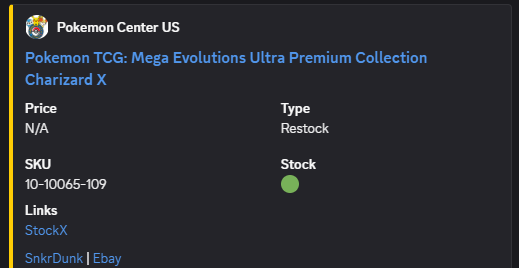 🚨Mega Charizard X Ultra Premium Collection SOON? 👀

We've gotten Phantasmal Flames preorders on Pokemon Center, but no UPC drop YET

Product is loaded on the backend, and they do like doing drops on Tuesdays

Don't Miss Out! Check out our Discord!
➡️discord.gg/pokefinder