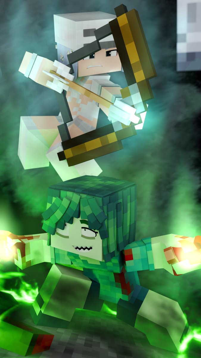 『共闘』
#Minecraft 
#minecraftanimation
#マイクラ　
#blender
#art