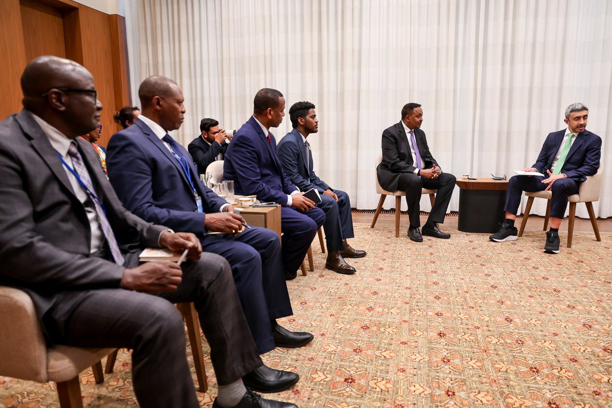 Earlier today, I had the honor of accompanying H.E. Dr. Workneh Gebeyehu Executive Secretary of IGAD Secretariat, for a bilateral meeting with His Highness Sheikh Abdullah bin Zayed Al Nahyan, Deputy Prime Minister and Minister of Foreign Affairs of the  United Arab Emirates UAE