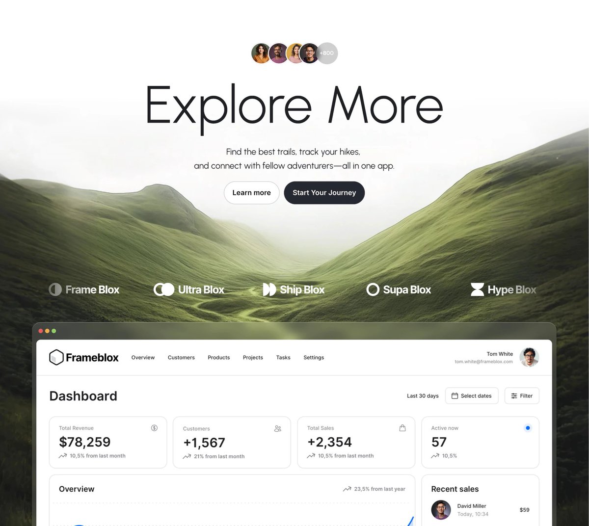 soltwagner's tweet image. Prebuilt website hero section components for your app or SaaS landing page in Framer.

Available in the @frameblox UI kit.