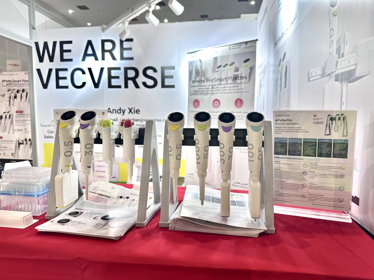 VECVERSE's tweet image. 🚀 VECVERSE Live at #ARABLAB2025!
We’re at Dubai World Trade Centre, ready to showcase:
• Mini Smart Pipette
• Pro Smart Pipette
• Next-Gen Liquid Handling Workstation 
📅 Sep 23–25 | 📍 Booth H4-H84
#vecverse #pipette #PetteMini #lab  #smartpipette #Dubai