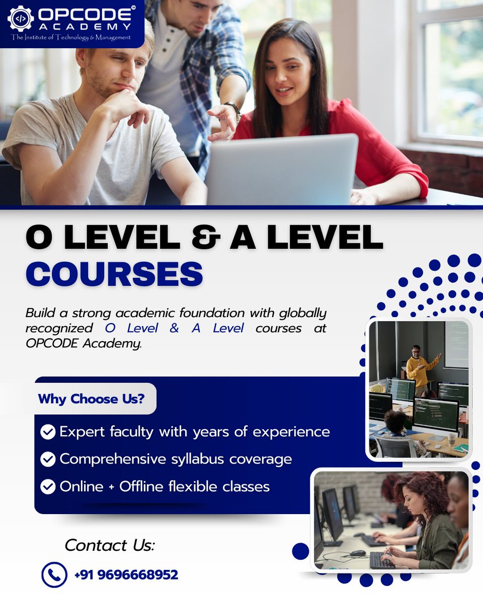 opcodeacademy's tweet image. 🎓 O Level & A Level Courses – Enroll Now!
🚀 Build a strong academic foundation with globally recognized O Level & A Level courses at OPCODE Academy.
#Olevel #Alevel #EnrollNow #OpcodeAcademy #SmartEducation #FutureReady #GlobalEducation