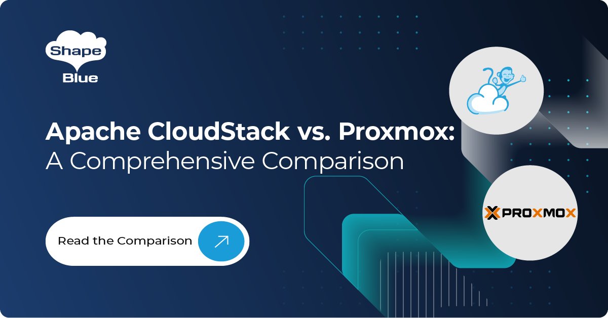 shapeblue's tweet image. Dive into our detailed comparison of Apache #CloudStack vs Proxmox, covering virtualisation, networking, storage, automation, and scalability.
By analysing strengths, limitations, and real-world applications, we aim to help organisations identify the most suitable solution for…