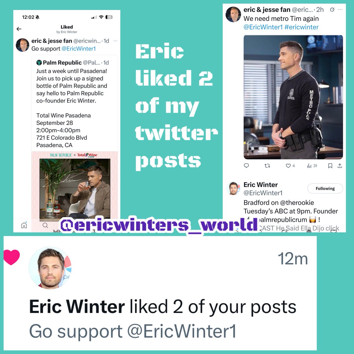ericwinterworld's tweet image. This just made my night. Eric like 2 of my twitter posts. #ericwinter