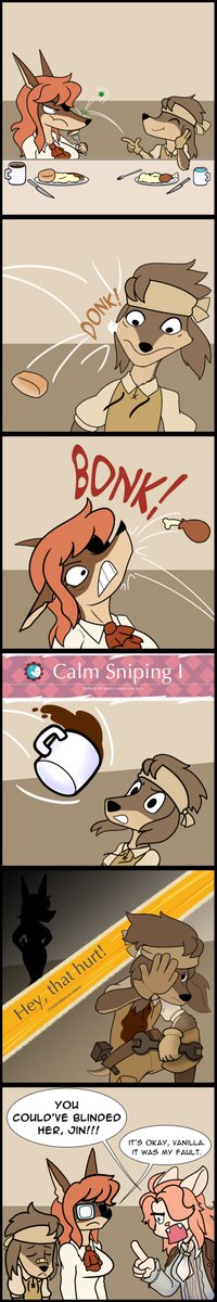 vocumented's tweet image. Caninus of Steel:
FOOD...fight?

Flam was taught the most prestigious table manners, societal etiquettes and how to curtsy. But knows nothing about innocent play fighting.

#FugaMelodiesofSteel #FugaMelodiesofSteel2 #Fuga #戦場のフーガ #LittleTailBronx #FugaMelodiesOfSteel3