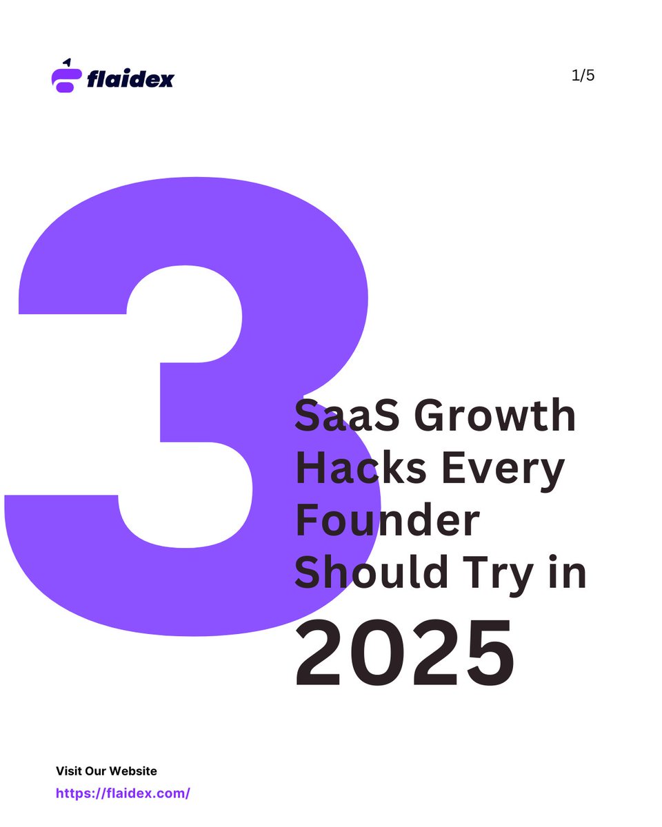 FlaidexTech's tweet image. Is your SaaS company struggling to stand out?  Try these 3 high-leverage hacks founders actually use in 2025

#SaaS #GrowthHacking #Startup #PLG #Marketing