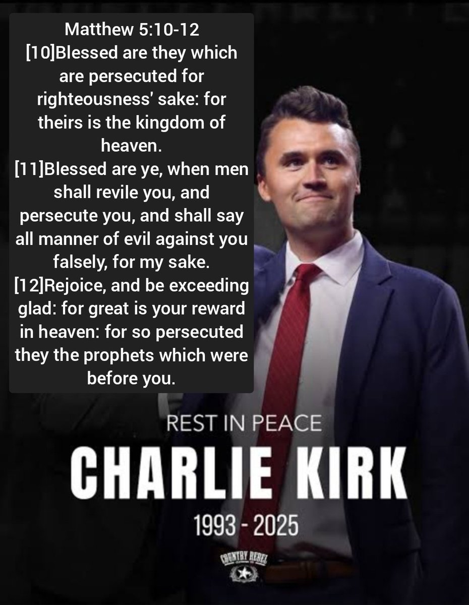 DebateTruth's tweet image. Charlie Kirk is an American Christian Martyr. He was willing to take the battle of the Gospel to the walls of the enemy camp.  He challenged the woke ideology head-on.  He was light in the darkness,he was  salt in a decaying world.  This is what Jesus calls his church to be.

You…