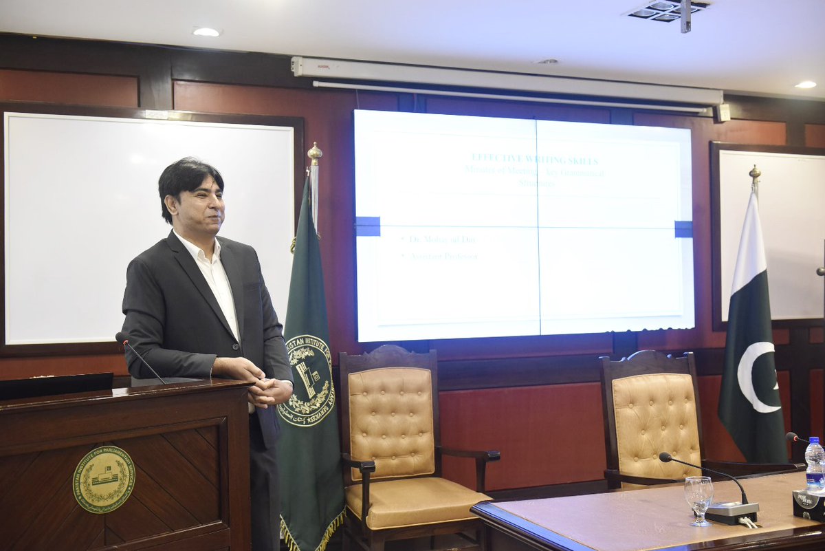 PIPS_GOV's tweet image. The Pre-Promotion Training Course for Officers of the National Assembly Secretariat commenced today at the Pakistan Institute for Parliamentary Services (PIPS), Islamabad.
The inaugural session was moderated by Mr. Taj Muhammad, Director (PDP).