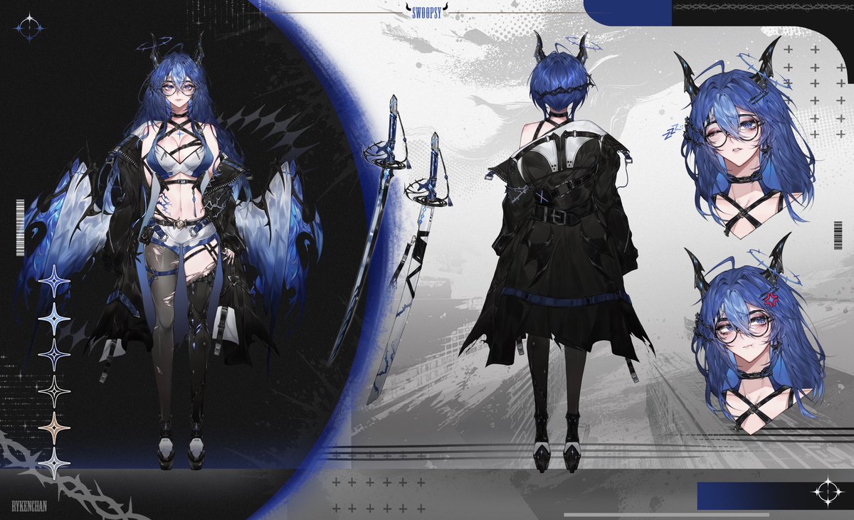 💤REFERENCE SHEET💤

I’m Swoopsy, you can call me Swoops for short. I am your sleepy, angsty Fallen Angel VTuber who got punished and fell from heaven because I was too sleepy to do my duties.

🎨: @/rykenchan 

Oshi Mark: 👿💤
Art Tag: #SwoopsArt
Socials: linktr.ee/swoopsytwt