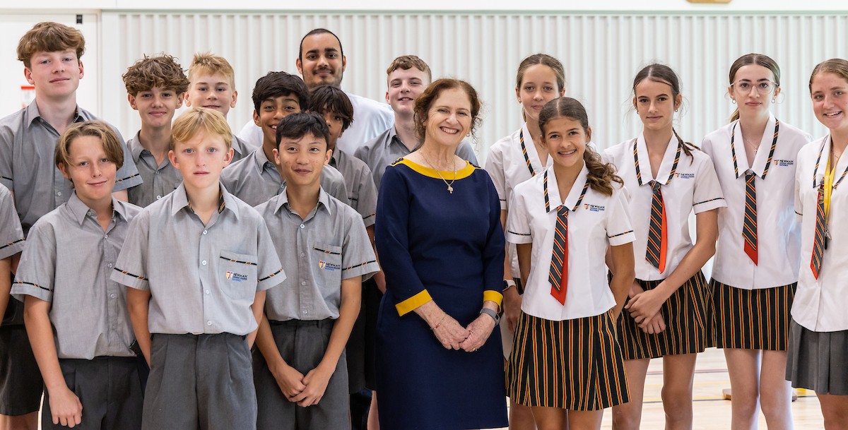 TEACHERS WHO INSPIRE:   

Meet Lauretta Graham, foundation principal of Newman Catholic College Cairns.  
A builder of schools and leaders, Lauretta teaches Maths, Tech &amp; RE while guiding her third start-up Catholic school.  

Read more: bit.ly/46jfuYu