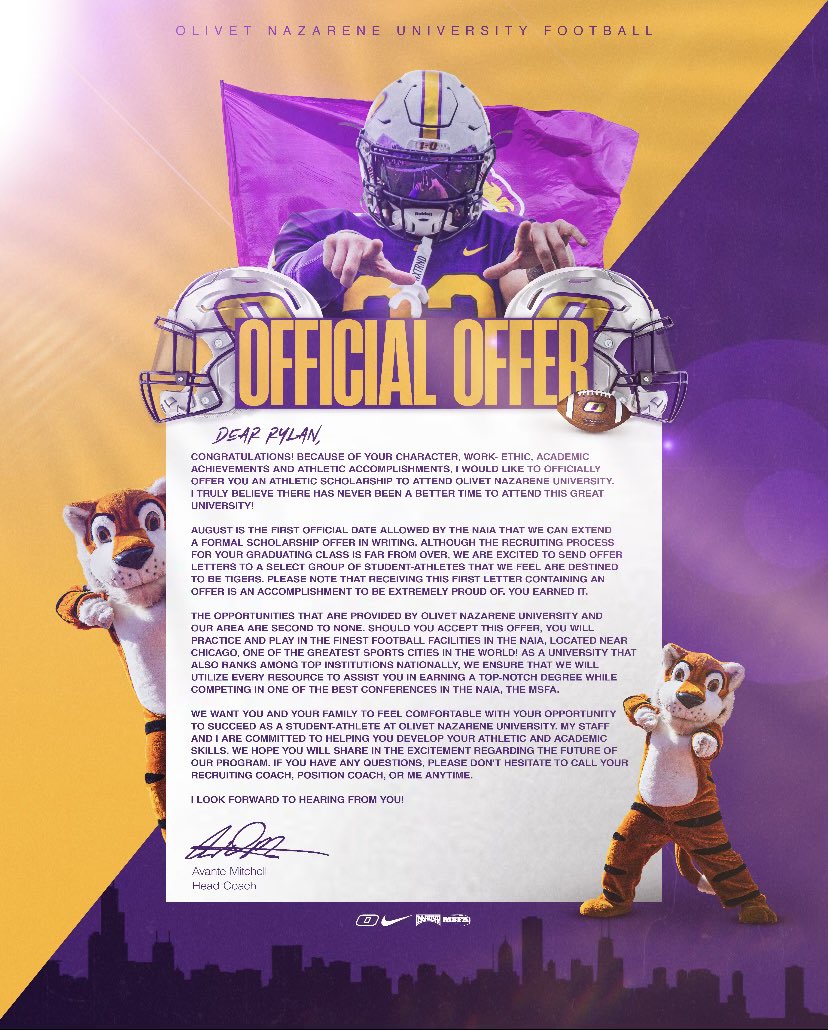 RylanPara's tweet photo. Extremely Blessed to have my first offer to Olivet Nazarene University! @T_Wilson11 @Coach_DGilbert 
#safety #co26 #tapin #blessed #AG2G https://t.co/TWuCze5BGt