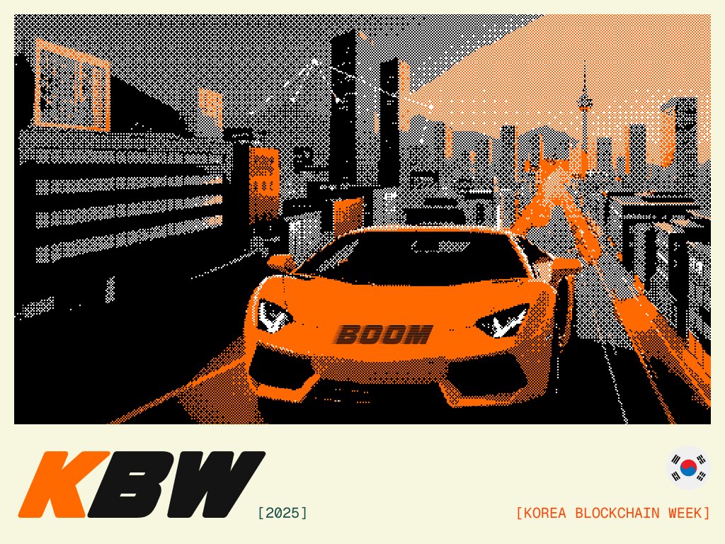 boom_protocol's tweet image. 🚀 BOOM x KBW 2025 🚀
Seoul, we’re pulling up. Orange rides, orange vibes, orange energy 🧡
Korea Blockchain Week, BOOM is taking over the streets and the stage.
KBW isn’t ready for what’s coming ⚡