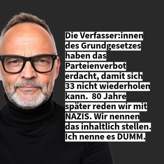 Guten Morgen liebe Demokrat*innen☕️Elmar Theveßen sagt: "Die USA ist bereits ein autokratischer Staat." Soweit dürfen wir es hier nicht kommen lassen. Seid laut und habt einen erfolgreichen Dienstag😊
#AFDsindFaschisten  #AfDVerbotSofort