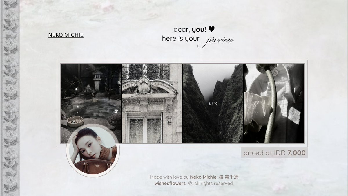 wishesflowers's tweet photo. Help repost/RT? Merci beaucoup! ♥︎

Hello, darlings. I have 3 ready stock layout from Karina that you can claim as yours by sliding through my DM. All of them are priced at IDR 5,000 &amp; 7,000, and you have already received JPNGs avatars. Grab her fast! ✉️

#zonauang #zonajajan https://t.co/o5bIjRQmlY