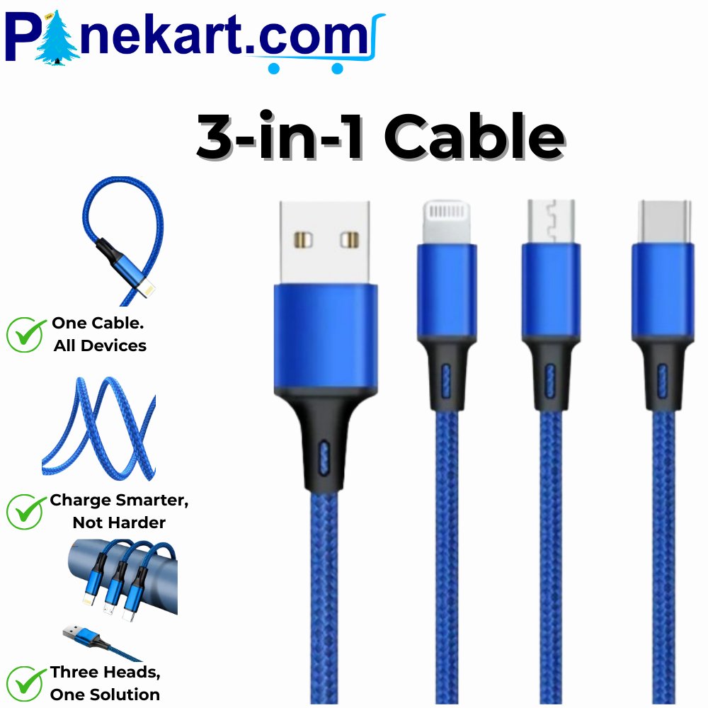 PineKart's tweet image. 3-in-1 Cable – The Ultimate Charging Solution
Click to buy now - shorturl.at/Kc147
#3in1Cable #MultiChargingCable #UniversalCable #SmartCharging #TechEssentials #GadgetLife #ChargeSmart #OneCableAllDevices #FastCharging #StayPowered #ChargingMadeEasy #AllInOneCable