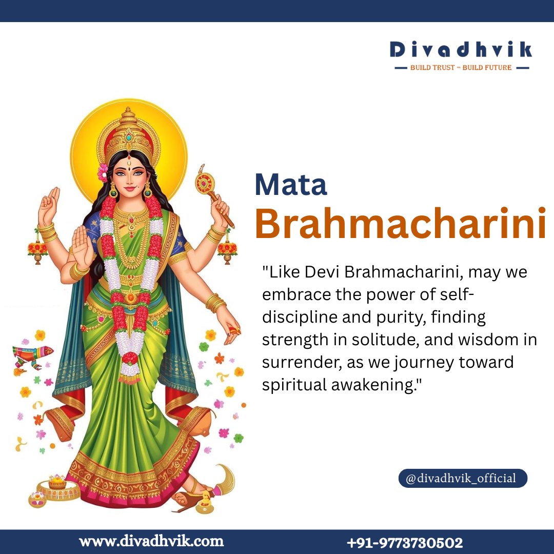 divadhvik's tweet image. Like Devi Brahmacharini, may we embrace the power of self-discipline and purity, finding strength in solitude, and wisdom in surrender, as we journey toward spiritual awakening.

#HappyNavratri