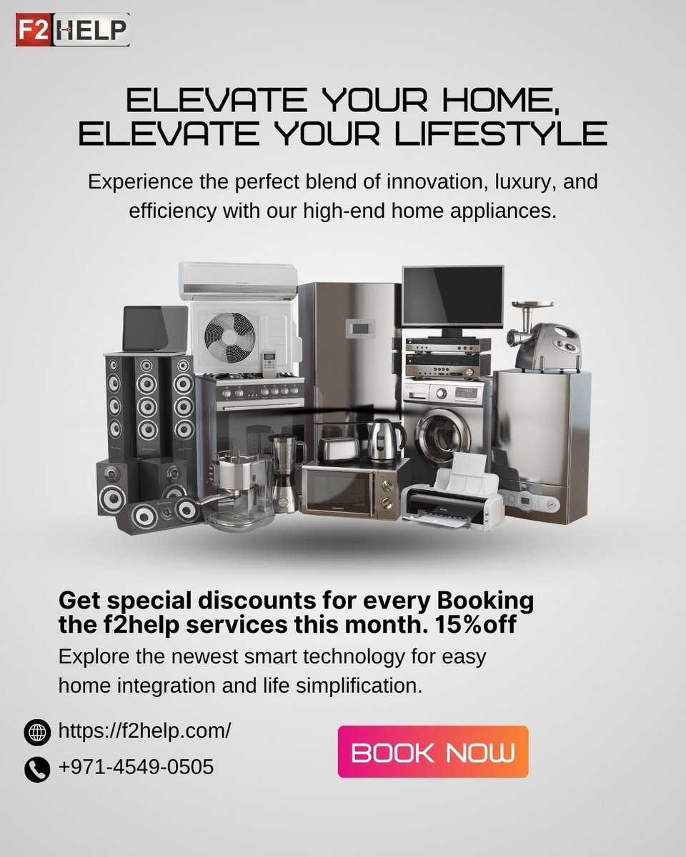 jack_willsion's tweet image. 🛠 Appliance breakdown on the weekend? Don’t stress—F2Help offers home appliance repair in Dubai on weekends too!

Call now: +971-4549-0505

#HomeApplianceRepairDubai #WeekendApplianceFix #F2Help