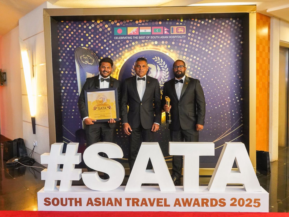 VillaTravels's tweet photo. We’re honored to be awarded Leading Passenger Sales Agent (PSA) at SATA 2025! ✈️

Grateful to our valued customers, partner airlines &amp; above all, our dedicated team for making this possible. 🌍✨

#SATA2025 #SouthAsianTravelAwards #GoldAward #LeadingPSA #VillaTravels https://t.co/IvG0ljCt9N