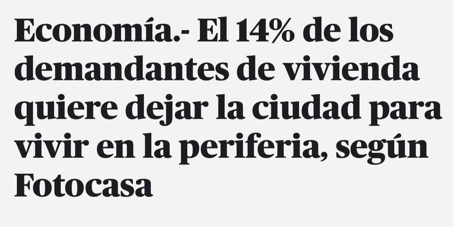 Os corrijo el titular:

El 14% de los demandantes de vivienda no puede permitirse buscar un piso en la ciudad y lo hace en la periferia.

Estamos hartos de que romanticéis la pobreza.