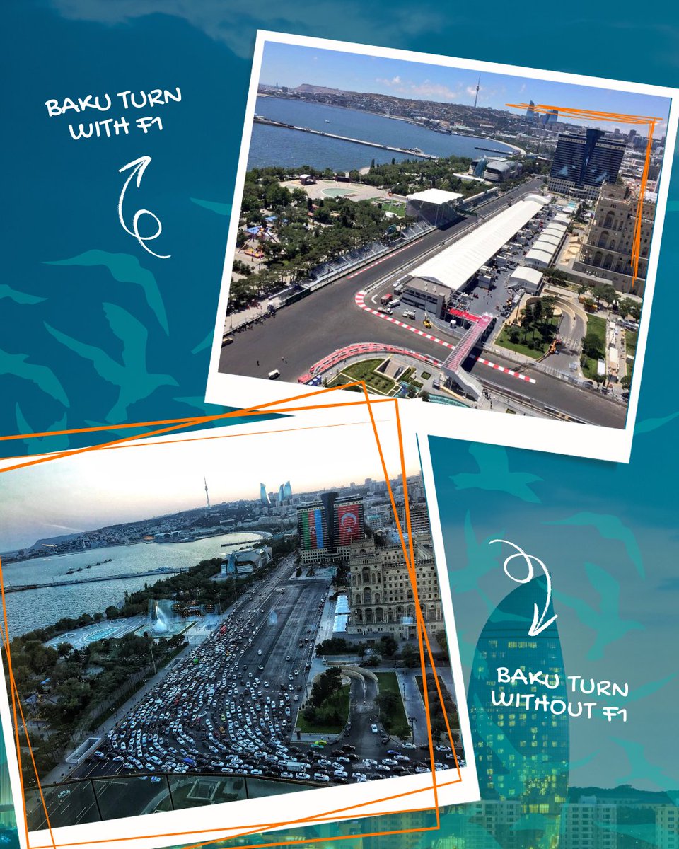 Baku turn with &amp; without F1!

#mepbaku #mepdmc #bakuformula1