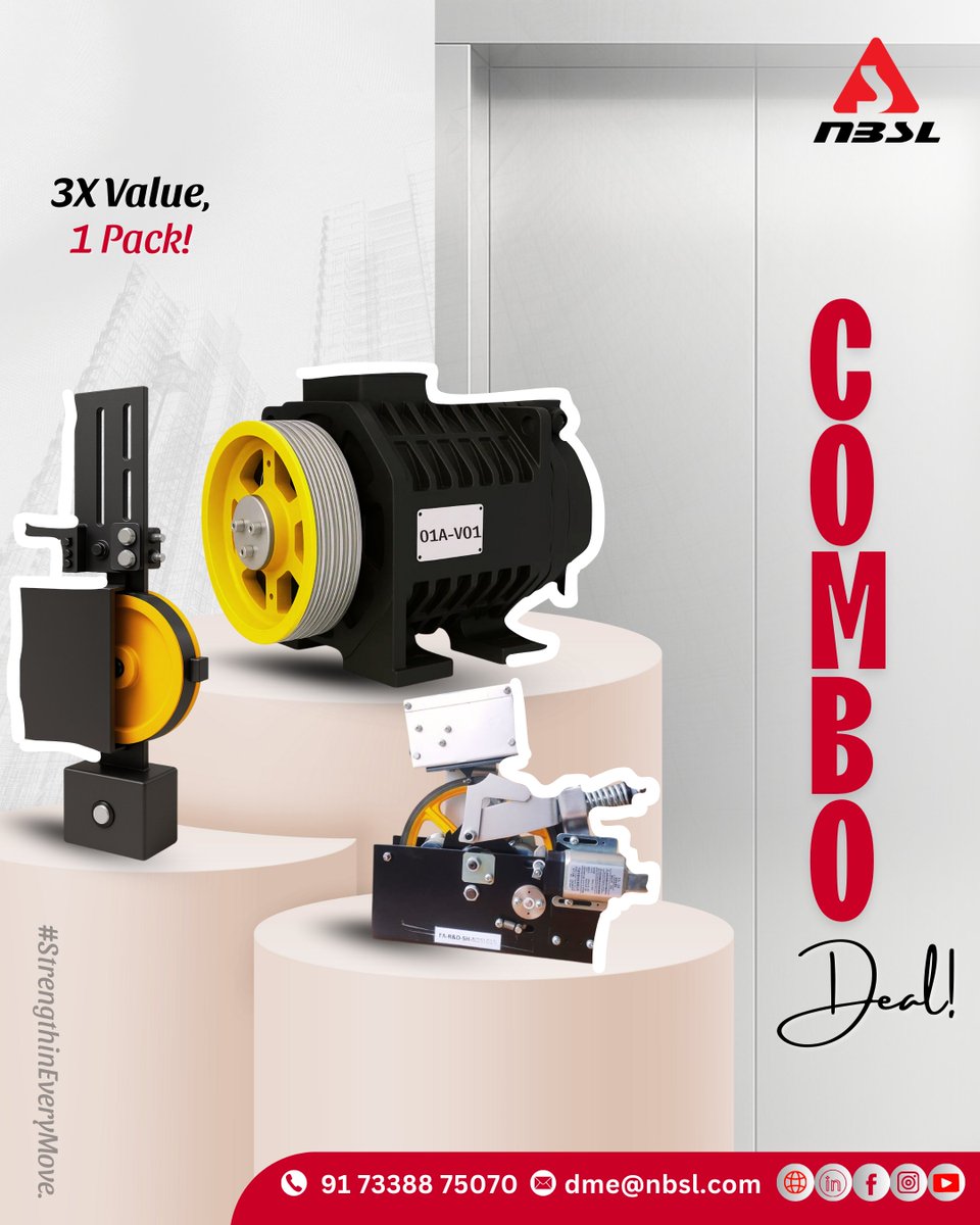 NBSL_India's tweet image. Smart projects need smart choices. This combo deal gives you durable performance, easy installations, and long-term savings—𝗮𝗹𝗹 𝗶𝗻 𝗼𝗻𝗲 𝗽𝗮𝗰𝗸𝗮𝗴𝗲.
A practical upgrade for builders and OEMs.
#Combodeal  #nbslcombodeal  #threeinone  #eastinstallation  #costeffective
