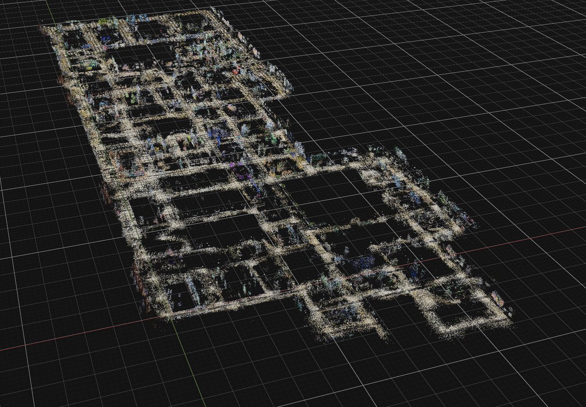 broodsugar's tweet image. Probably nothing, but multiple devices recorded video of a venue, then sent that to the @AukiNetwork&apos;s growing number of community nodes, that then collaborated to stitch it all together into this 3D map of the venue...

Collaborative data capture. Collaborative reconstruction.