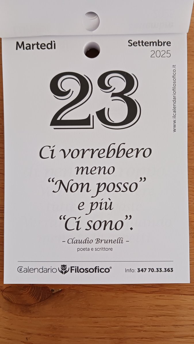 ”Ci vorrebbero meno ”Non posso” e più ”Ci sono.””

“We need fewer ‘I can’ts’ and more ‘I’m here.’”

My daily Duolingo.