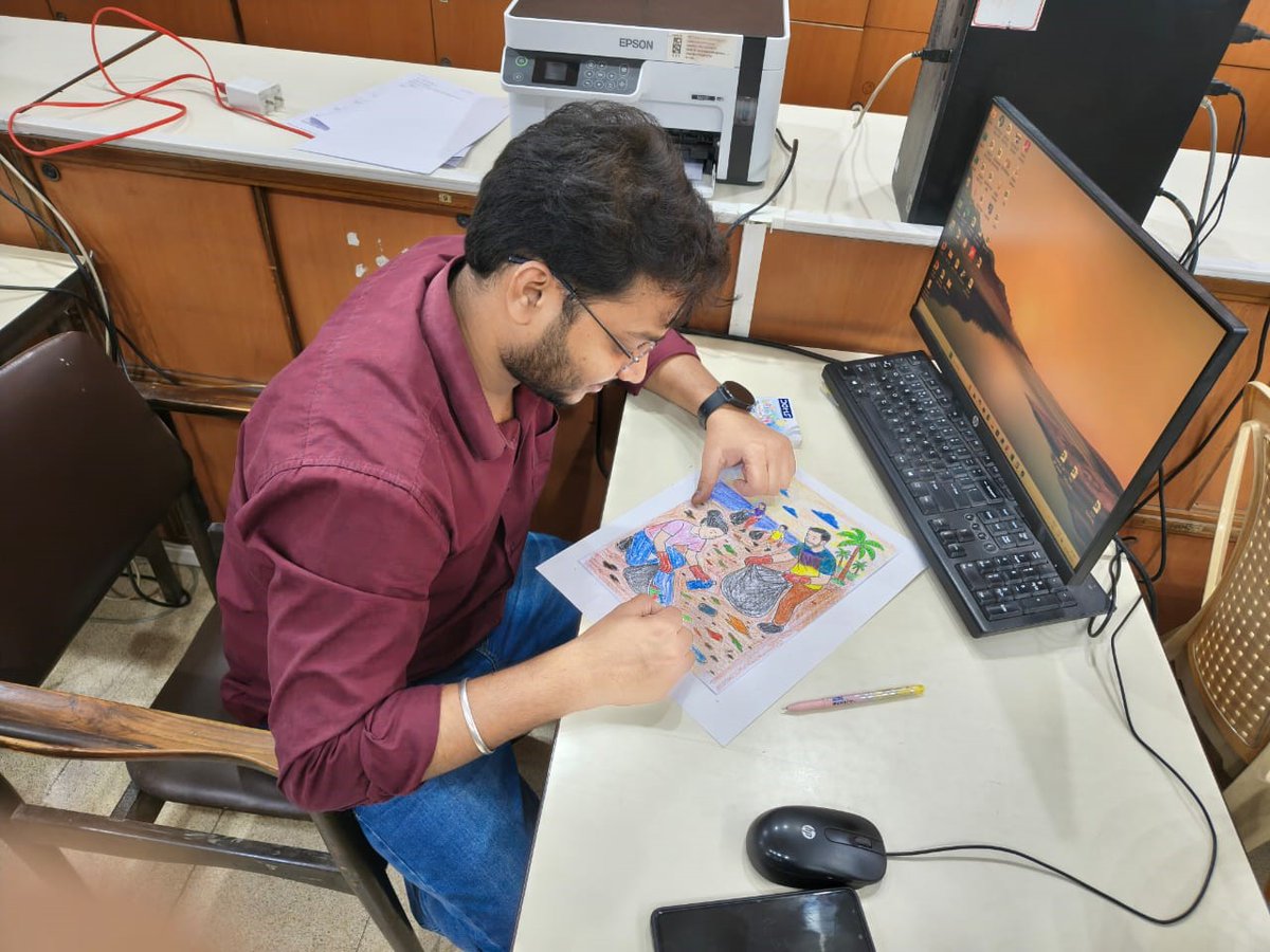 Under the "Swachhata Hi Seva-2025" campaign, the Corporation conducted Painting competition on the theme “Swachhotsav". This encouraged participants to creatively express ideas on clean and green festivities and zero-waste community celebrations.