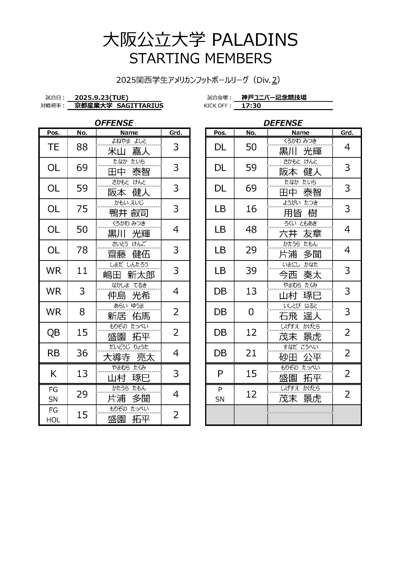 京都産業大学”Sagittarius”試合用フットボールパンツXLサイズ 京都産業大学”Sagittarius”試合用フットボールパンツXLサイズ