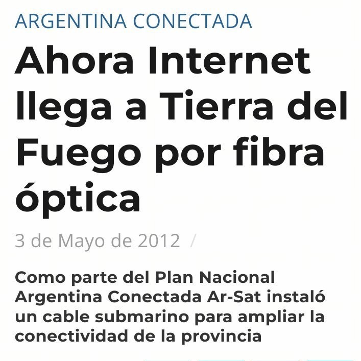 🇦🇷 Muchxs compatriotas ni se enteraron de que en 2012 una empresa del conurbano bonaerense fondeó el Estrecho de Magallanes con un cable de la red troncal de fibra óptica, haciendo llegar infraestructura para internet de banda ancha a Tierra del Fuego #ARSAT #AutonomíaTecnológica