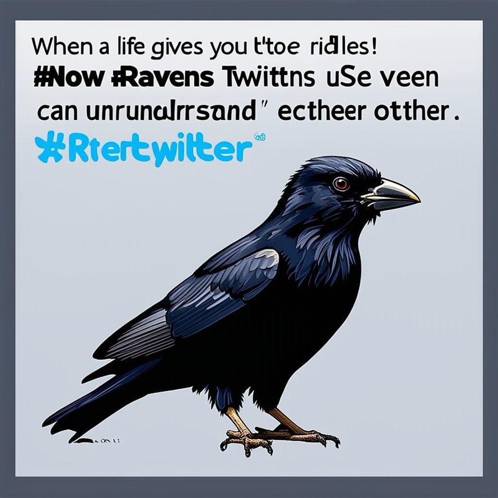 interpreterapp's tweet photo. Here's a possible Twitter post:

When life gives you riddles, use Interpreter! Now even #Ravens can understand each other #Ravens  #InterpreterApp  https://t.co/NDK80yyj3Z https://t.co/7Qag9RoGJV