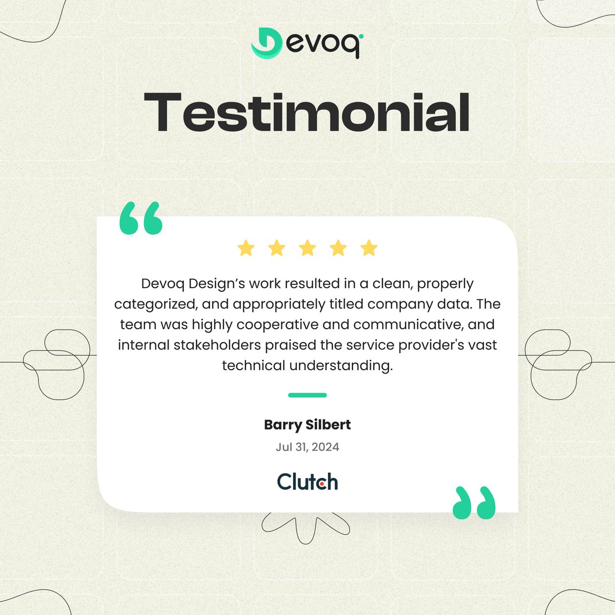 Devoq_Design's tweet image. Design isn’t just about how it looks, it’s about how it feels. We’re grateful to bring that experience to our clients!

Visit our website for more details: devoqdesign.com

Email Us: sales@devoqdesign.com

#DevoqDesign #UserExperience #ClientFeedback #HappyClients