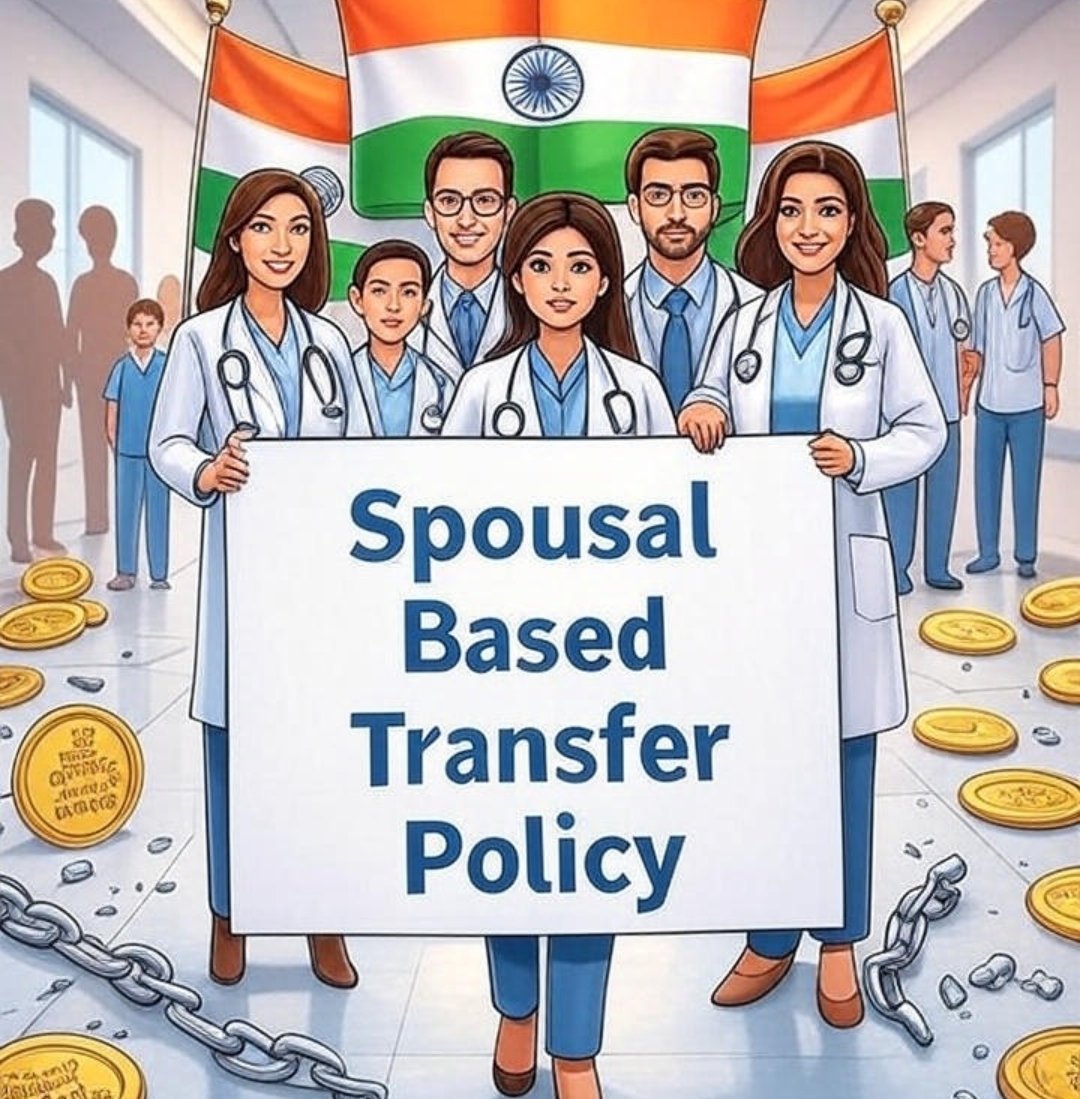 <a href="/JPNadda/">Jagat Prakash Nadda</a> <a href="/narendramodi/">Narendra Modi</a> आत्मनिर्भर भारत संकल्प में स्वास्थ्य सुधार के लिए *Spousal Based Transfer Policy* की मांग! AIIMS जैसे अस्पतालों में डॉक्टर्स/नर्सेज को परिवार एकता व ₹5L उपचार की तरह समर्थन दें। कागज़-रहित स्थानांतरण, क्षेत्रीय भेदभाव खत्म करें। #SpousalTransfer #MedTwitter #HealthcareReform