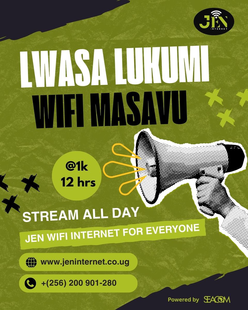 jenwifi_ug's tweet image. Enjoy unlimited WiFi at as low as 1k for 12 hrs 📲
#StayConnected #JenInternet