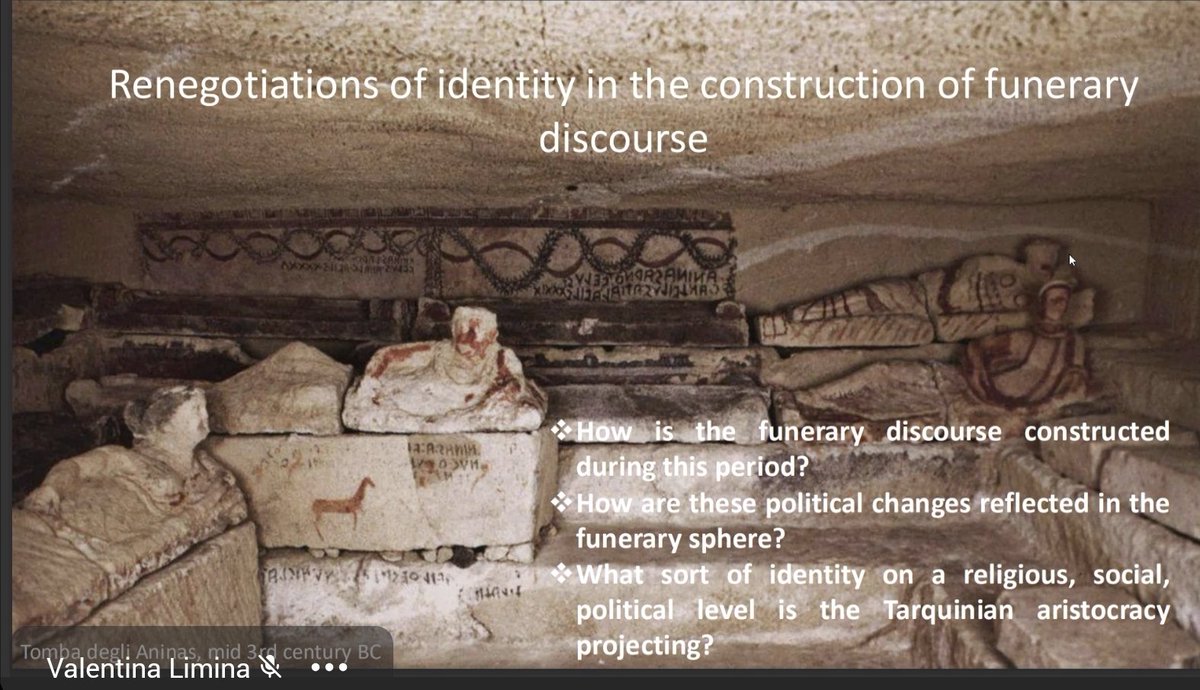 A Hellenistic Etruscan tomb at Tarquinia. From Diana Pavel's (Bucharest) talk in the Etruscan Landscapes conference. #TombTuesday