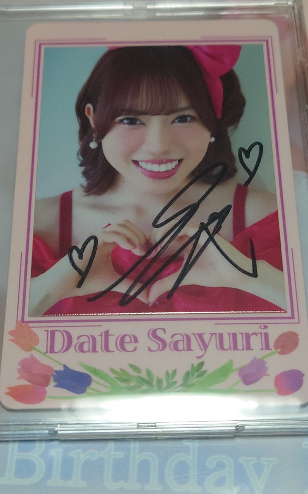 伊達さゆり チェキ風カード 直筆サイン入