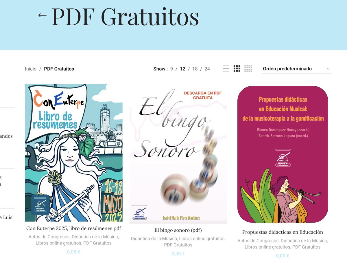 ¿Has visitado nuestra nueva librería online? Te invitamos a descargar estos libros "liberados" de #edmusical procompal.com/libreria/categ… Añade al carrito y descarga gratis. Iremos ampliando la sección con otros títulos