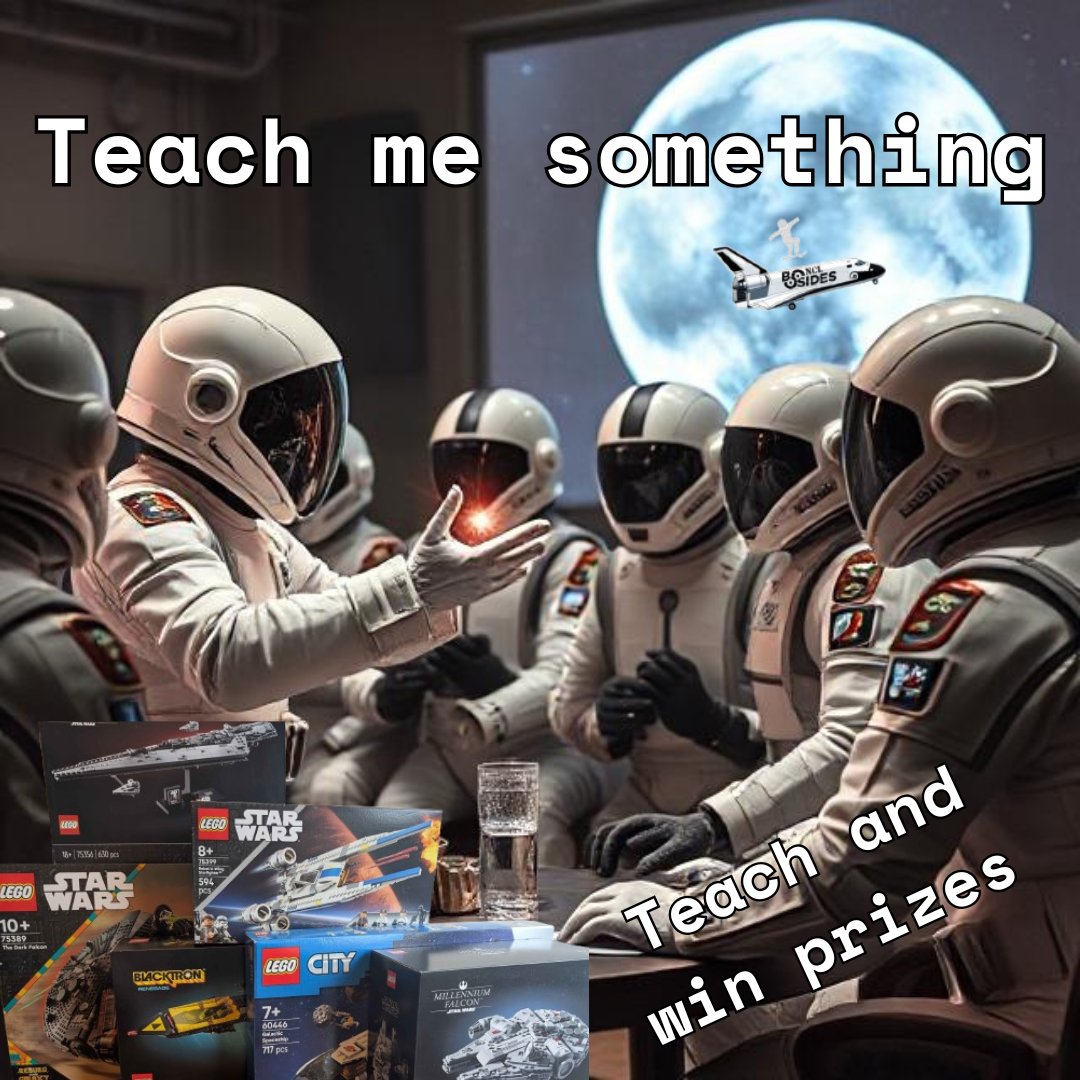 bsidesncl's tweet image. BSides NCL: Expanding the Universe of Knowledge

Launching: Teach Me Something.

Step up, share your knowledge, and mesmerize the crowd.
Most captivating transmission wins a prize.

Sign up to learn (or teach) here:
eventbrite.co.uk/e/bsidesncl-20…

#bsides #bsidesncl #InfosecCommunity