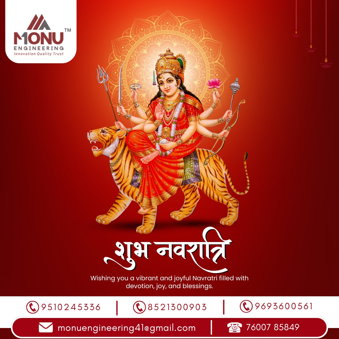 MonuEngineering's tweet image. 🙏 Monu Engineering wishes you a joyful Navratri filled with positivity, devotion, and success. 🌸 #ShubhNavratri #MonuEngineering