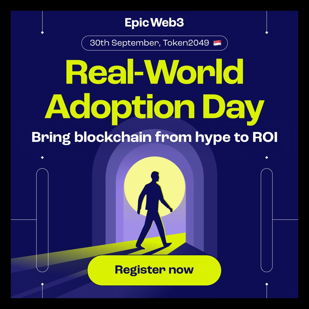 museigen_io's tweet image. Forget the hype, let’s talk real adoption.
On Sept 30, Epic Web3 brings Real-World Adoption Day to Token2049 Singapore!

📍 Guoco Midtown Network Hub

📅 Sept 30, 2025 | 11AM–6PM

🔗 Learn more and register now: tinyurl.com/3zrcut4r

#RWADay2025 #Token2049 #Web3Adoption