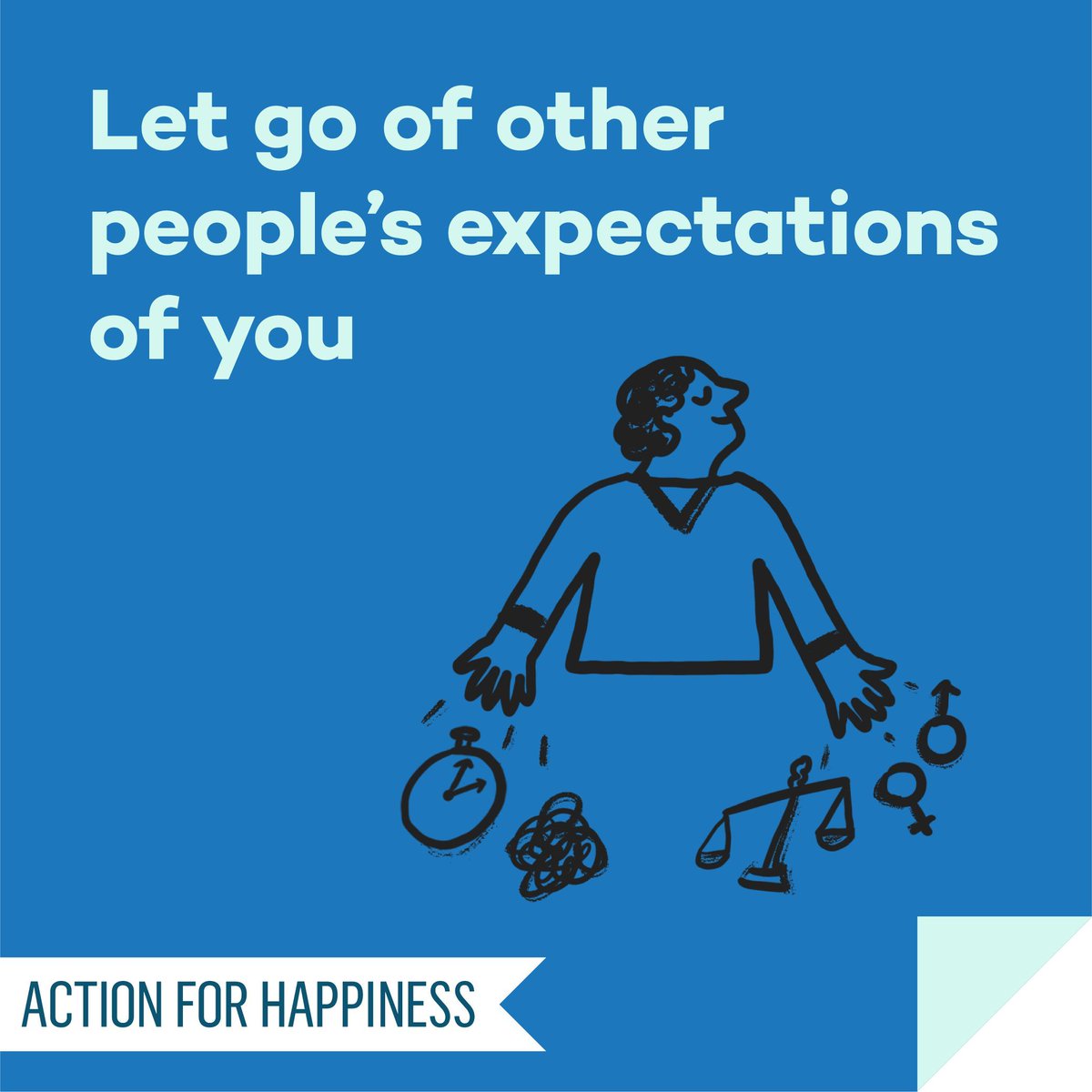 actionhappiness's tweet image. Self Care September - Day 23: Let go of other people’s expectations of you actionforhappiness.org/self-care-sept… #SelfCareSeptember