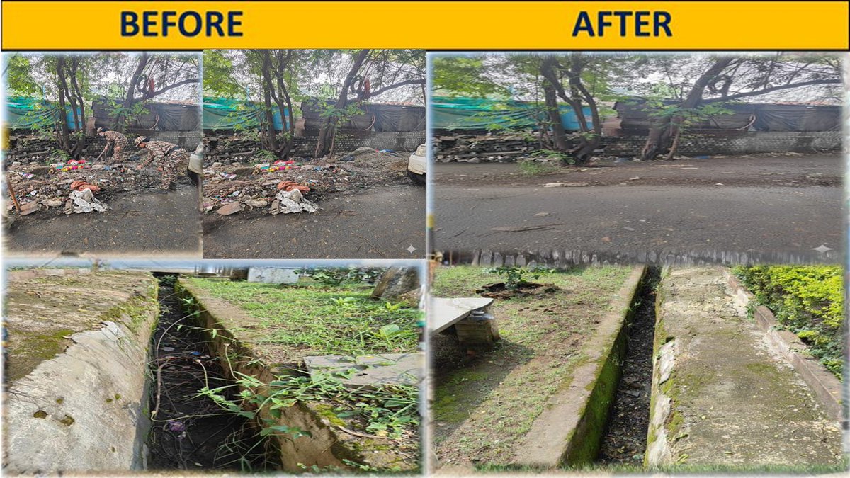 Carried out cleanliness campaign in the area around Bansinagar Metro station , Nagpur.  
#SwachhataHiSeva2025 
#SHS2025