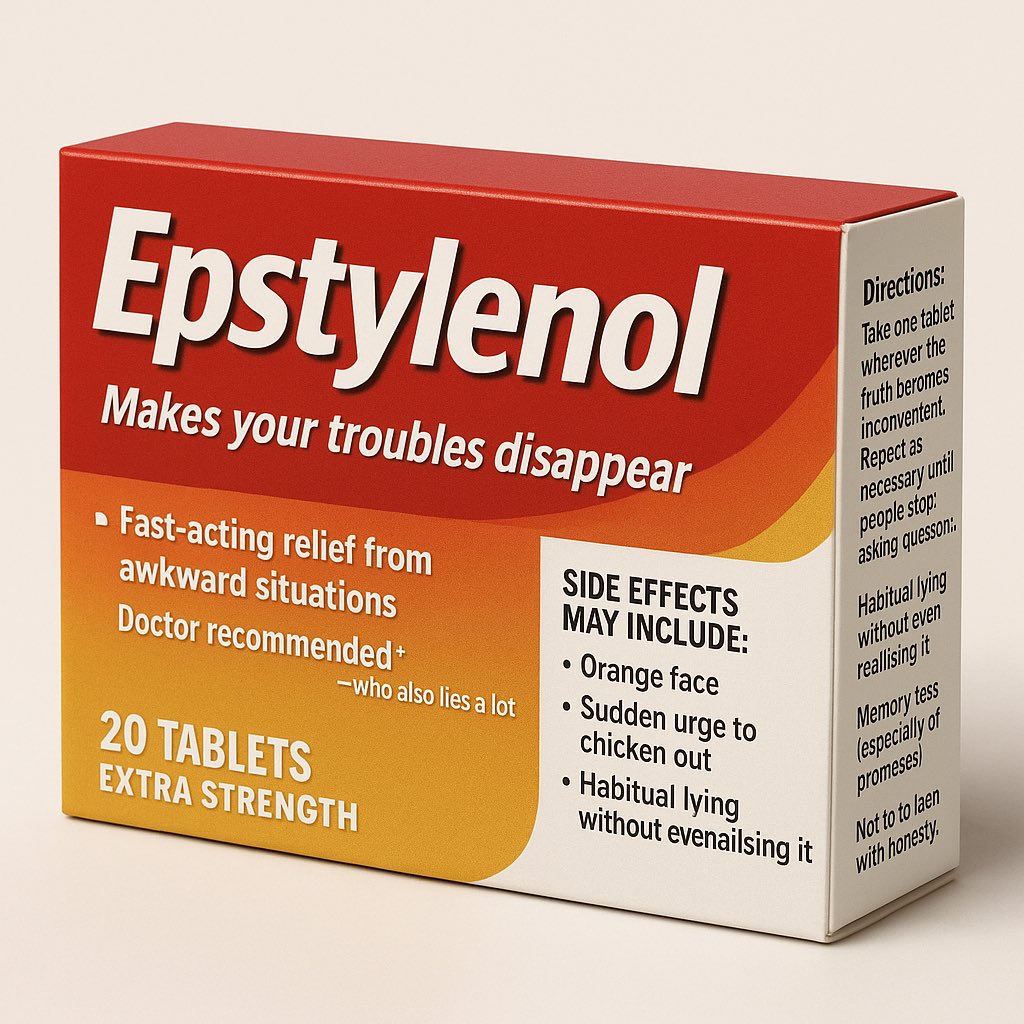 <a href="/RpsAgainstTrump/">Republicans against Trump</a> Don’t take Tylenol - take new Epstylenol proven to make your troubles disappear #ReleaseTheEpsteinFiles